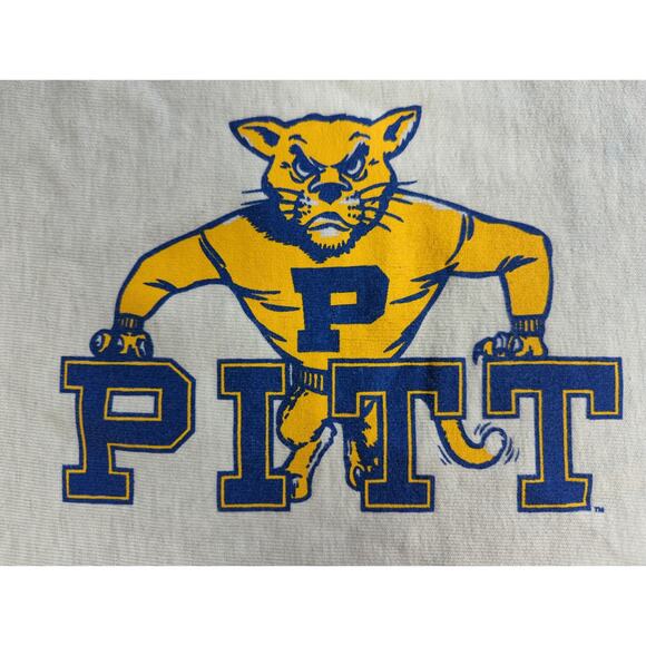 Champion Reverse Weave Pitt Panthers Crop Sweatshirt Medium Gray Collegiate - Picture 3 of 16